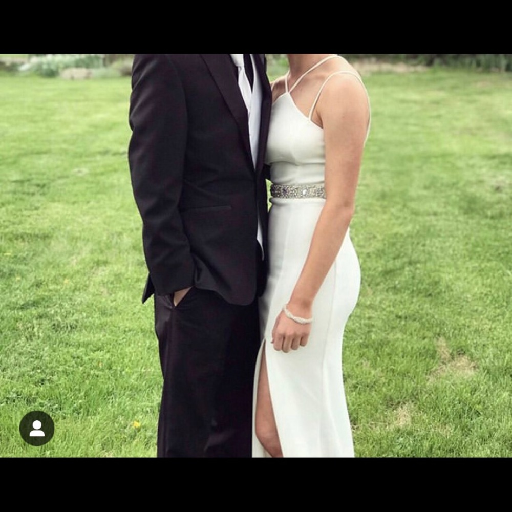 White prom dress